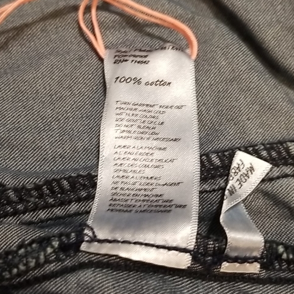 Denim, metal button down shirt by BLANK NYC - Picture 6 of 7